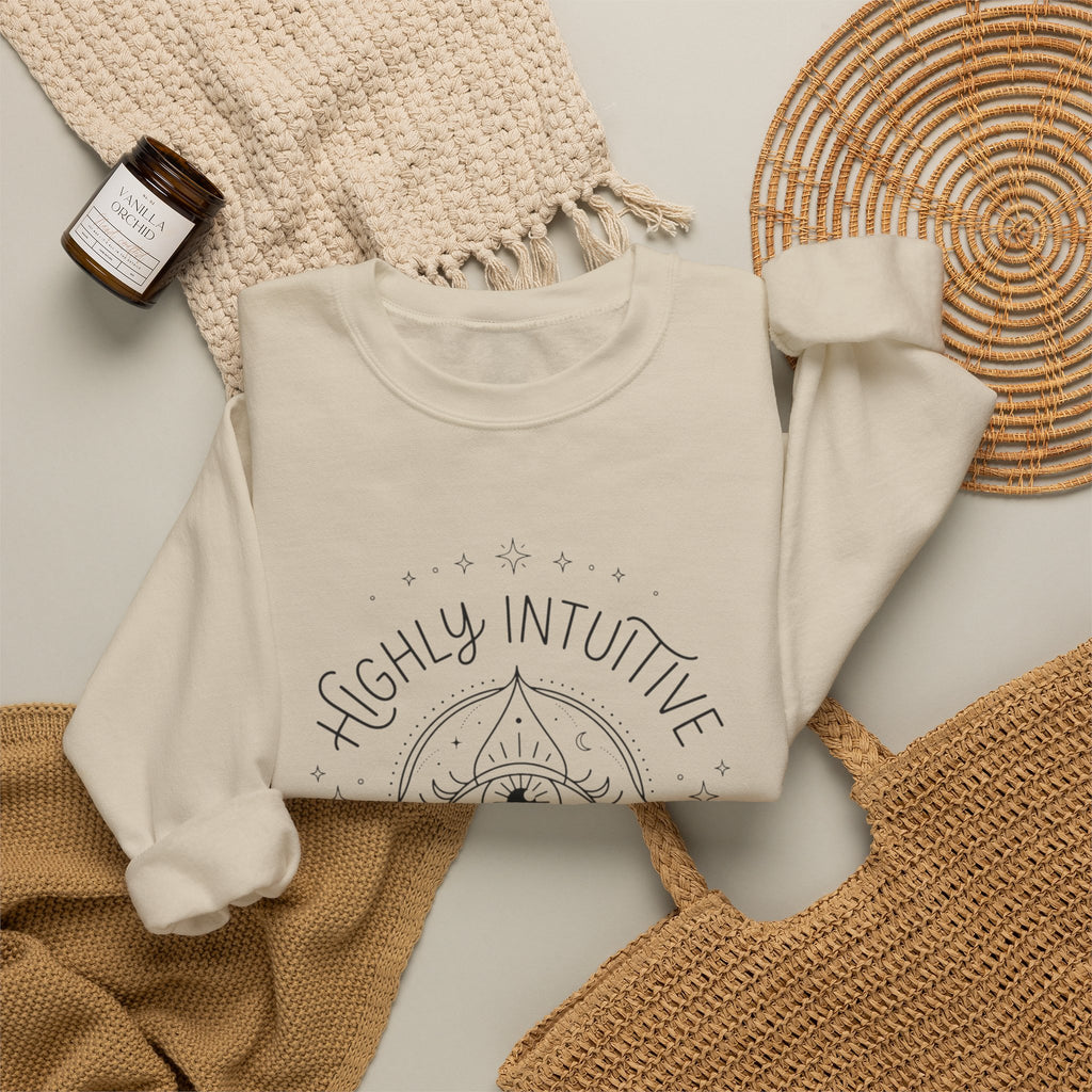 Highly Intuitive Crewneck Sweatshirt — Mystic Eye Graphic
