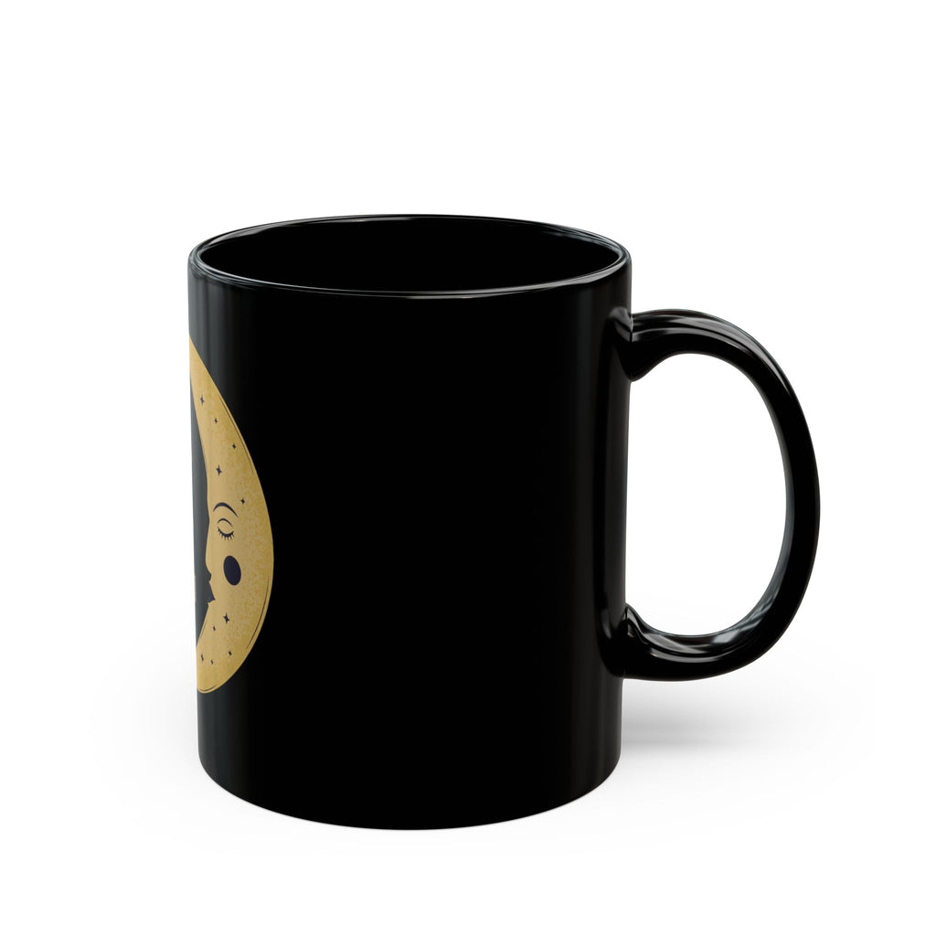 Hot Girls Trust Their Intuition Moon Black Mug (11oz & 15oz)