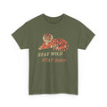 Tiger Graphic Tee — "Stay Wild / Stay Soft" Cotton T-Shirt