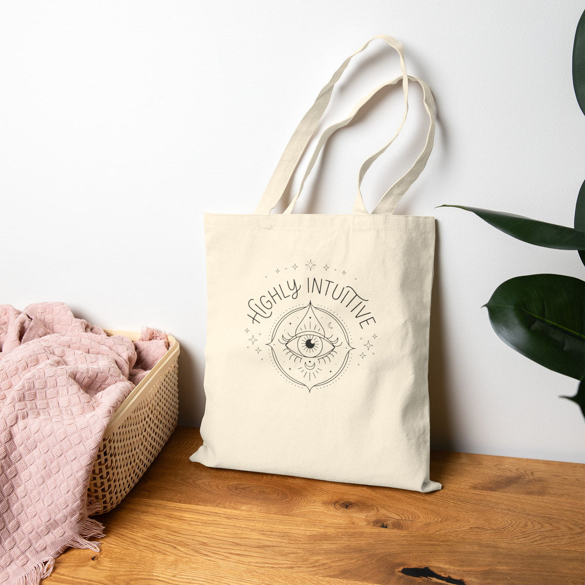 Highly Intuitive Cotton Tote — Mystical Eye Canvas Bag