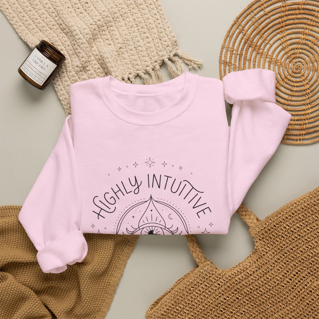 Highly Intuitive Crewneck Sweatshirt — Mystic Eye Graphic