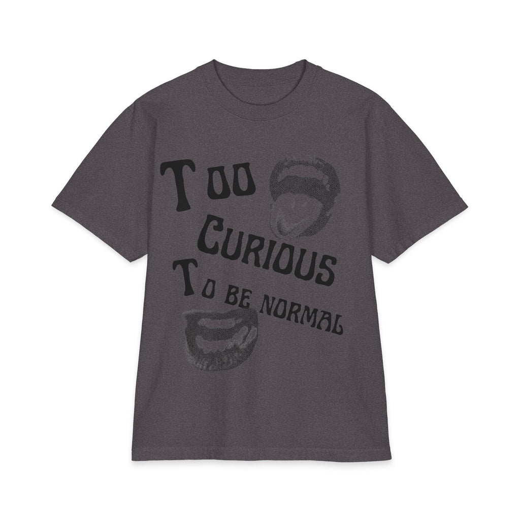 Oversized 'Too Curious To Be Normal' Graphic Tee