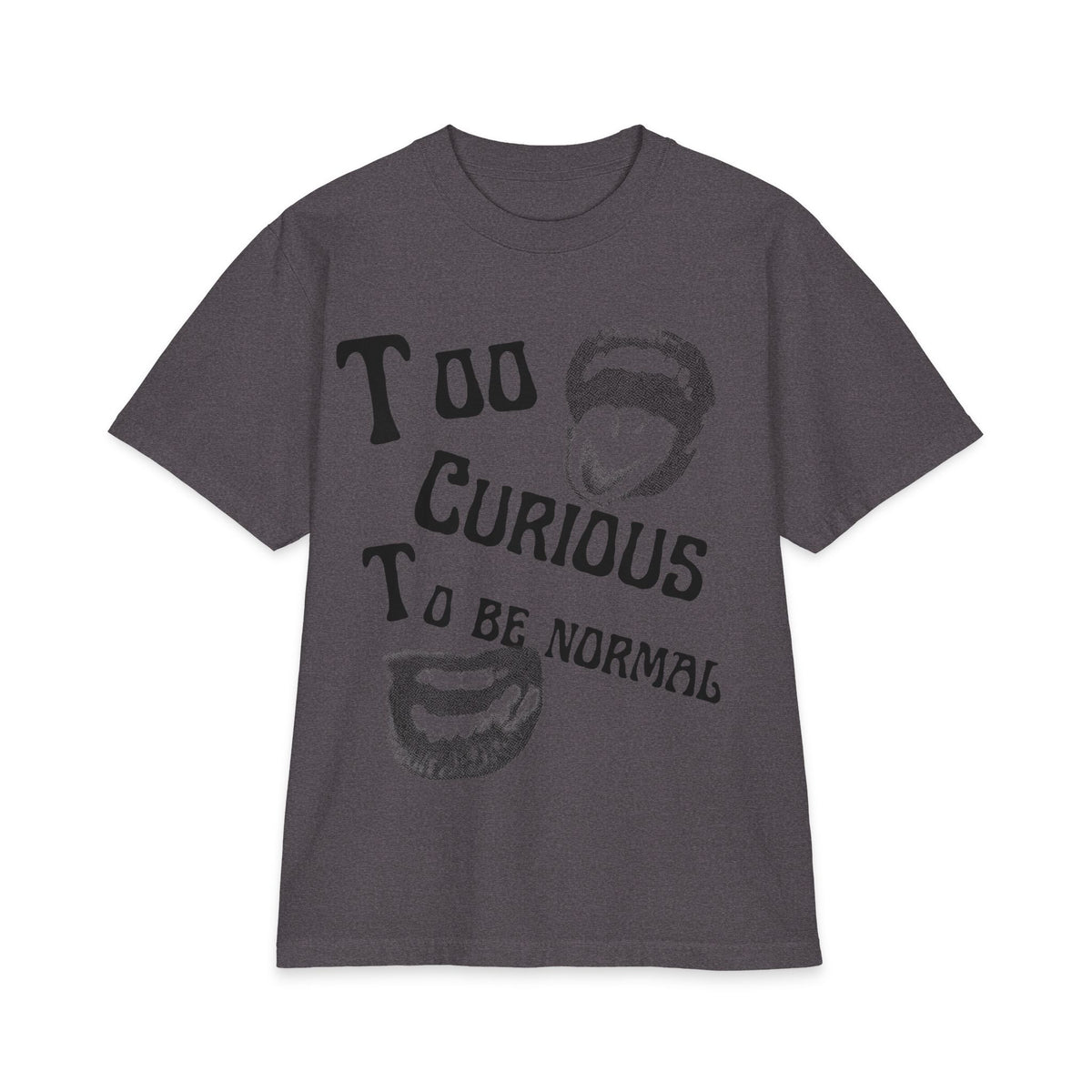 Oversized 'Too Curious To Be Normal' Graphic Tee