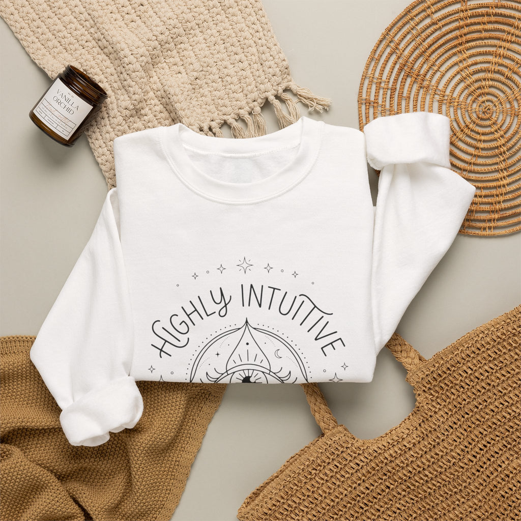 Highly Intuitive Crewneck Sweatshirt — Mystic Eye Graphic